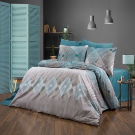 Σεντόνια Καλλιρόη 605 (Σετ 3τμχ) Grey-Petrol DimCol GREY-PETROL