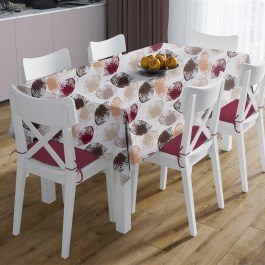 Tablecloth Leaves 467 Brown DimCol BROWN