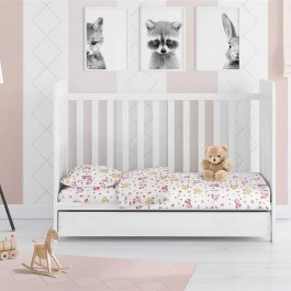 Baby Duvet Cover Elephant 072 White-Pink DimCol WHITE-PINK