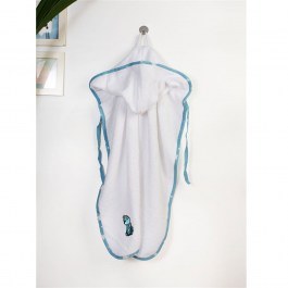 Κάπα Βρεφική Με Κέντημα Dinosaur 180 White-Sky Blue DimCol WHITE-BLUE