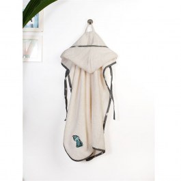 Κάπα Βρεφική Με Κέντημα Dinosaur 181 Ecru-Grey DimCol PINK-ECRU