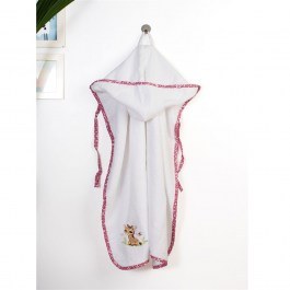 Κάπα Βρεφική Με Κέντημα Giraffe 172 White-Pink DimCol WHITE-PINK