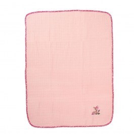 Baby Blanket Deer 196 Embroidered Pique Pink DimCol PINK