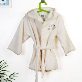 Μπουρνούζι Παιδικό Με Κέντημα Stork 194 02 Ecru-Yellow DimCol ECRU-YELLOW