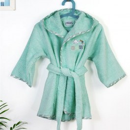 Μπουρνούζι Παιδικό Με Κέντημα Stork 195 02 Mint DimCol MINT