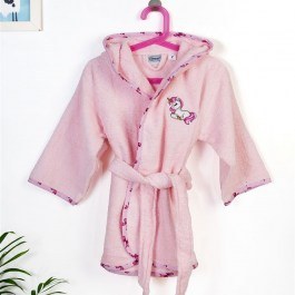Μπουρνούζι Παιδικό Με Κέντημα Unicorn 187 02 Pink DimCol PINK