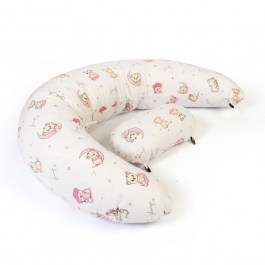 Μαξιλάρι Εγκυμοσύνης - Θηλασμού 2 Σε 1 Bear's Nest 04 White-Pink DimCol WHITE-PINK