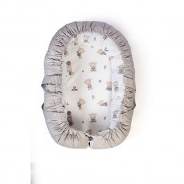 Βρεφική Φωλιά Ύπνου Bear's Nest 05 85x60x15 White-Grey DimCol WHITE-GREY