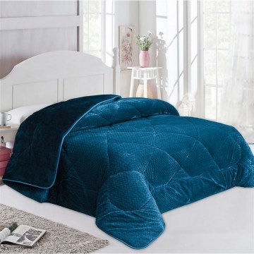 Κουβερτοπάπλωμα 1960 Jacquard Waves-Fleece 700gr/m² Petrol DimCol