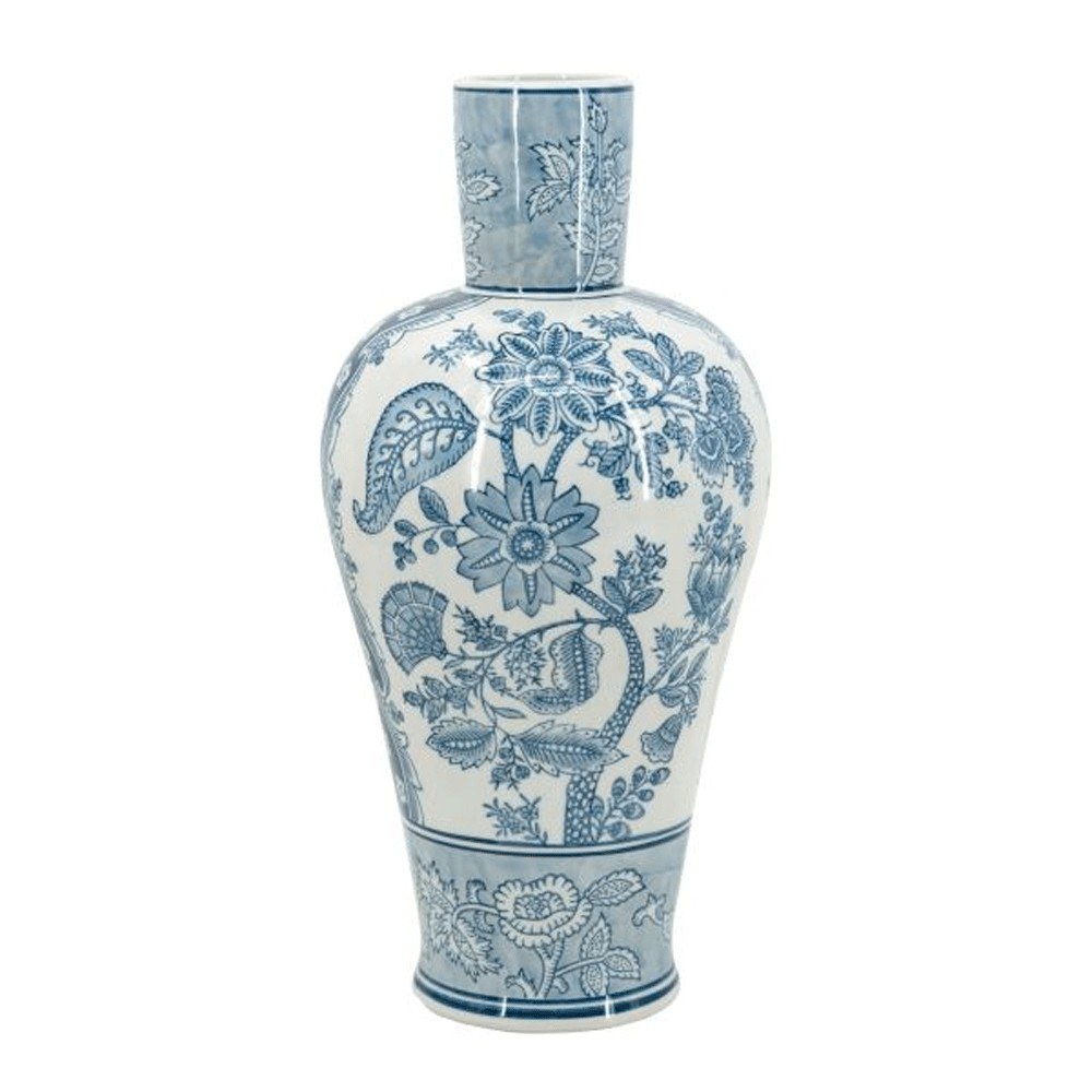 Βάζο Melania 61193 20,5x20,5x43cm White-Blue Artekko