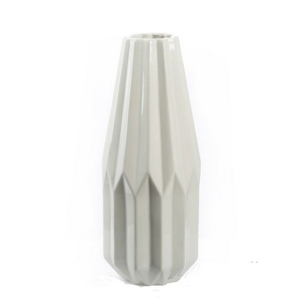 Βάζο Aqum 8-0108-C 16x16x42cm White Artekko