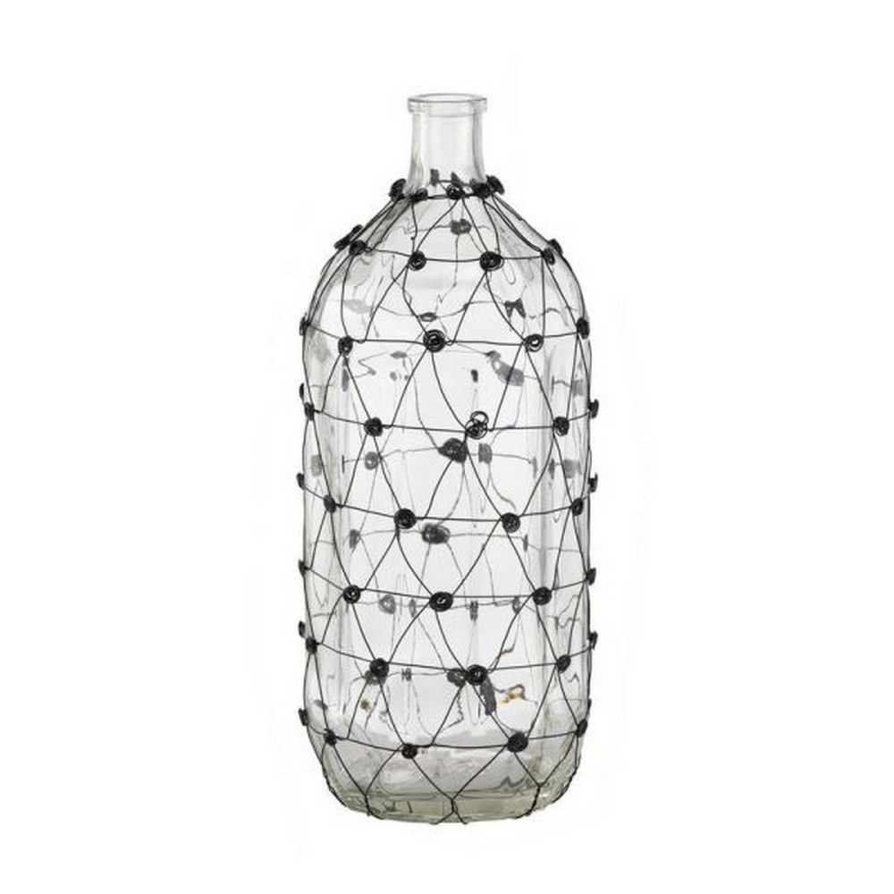 Βάζο Με Μεταλλικό Πλέγμα 77650 18x18x46cm Clear Artekko