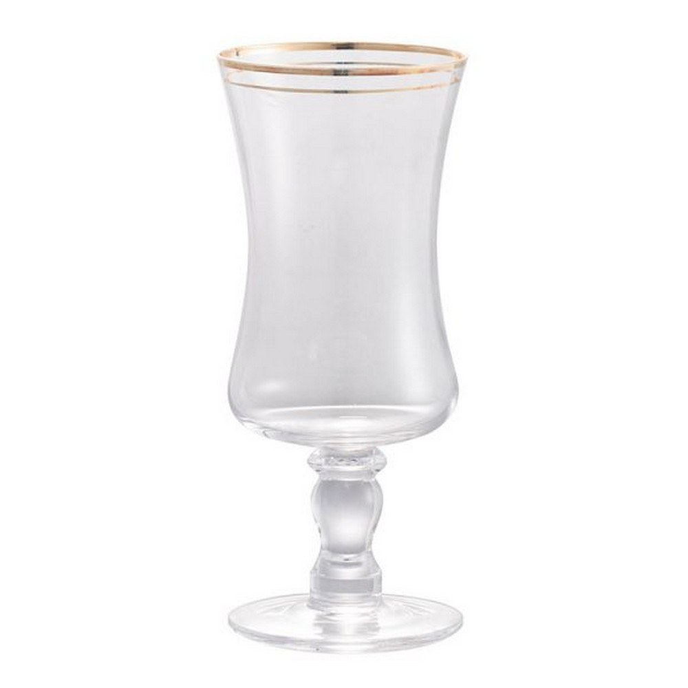 Ποτήρι Νερού Rim 76757 8x8x19cm Clear-Gold Artekko