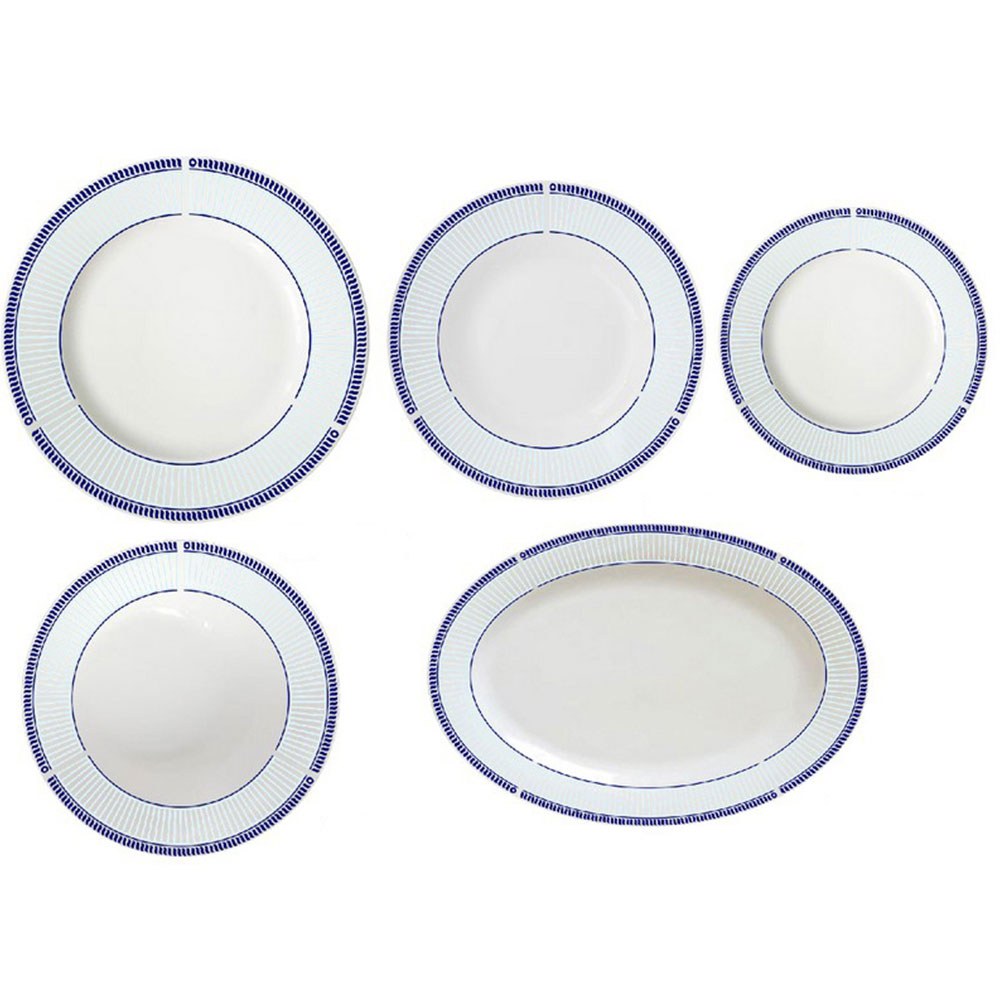 Σερβίτσιο Πιάτα Φαγητού Yoan (Σετ 20Τμχ) 910-1107 Blue-White Artekko