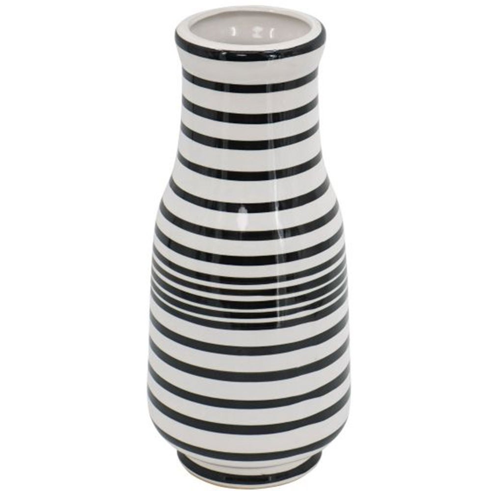 Βάζο Διακοσμητικό Zebra 14466 17,7x17,7x45,7cm White-Black Artekko
