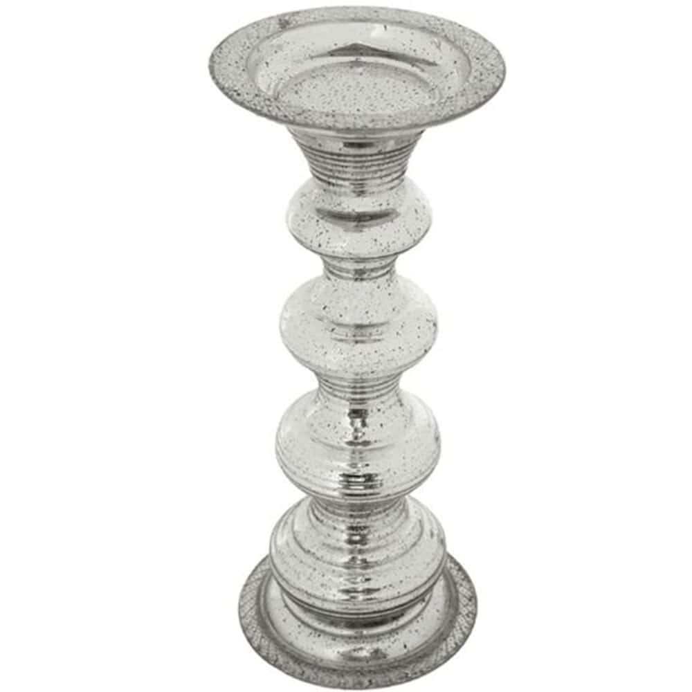 Κηροπήγιο Pillar 77255 15,6x15,6x37,5cm Antique Silver Artekko
