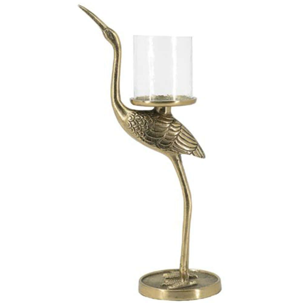 Κηροπήγιο Crane 86868 17x13x35cm Gold Artekko
