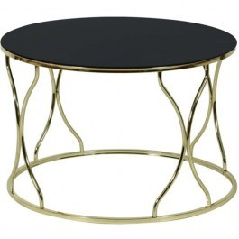 Coffee Table Udaassor 783-2509 75x75x45cm Gold-Black BLACK-GOLD