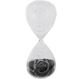 Hourglass Rose B0009-BLAC 8,6x8,6x20,4cm Clear-Black Artekko CLEAR-BLACK