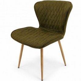 Chair Elda 047-6267 50x50x84cm Dark Green-Brown DARK GREEN