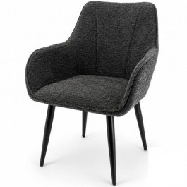 Swivel Armchair Sova Boucle 047-6246 57x55x85cm Anthracite-Black ANTHRACITE