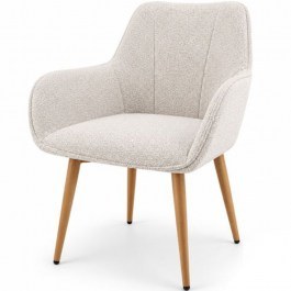Swivel Armchair Sova Boucle 047-6248 57x55x85cm Ecru-Brown ECRU