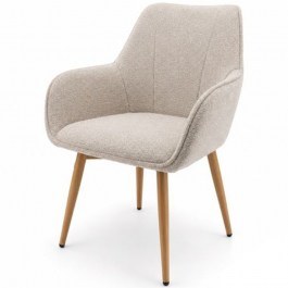 Swivel Armchair Sova Boucle 047-6250 57x55x85cm Beige-Brown BEIGE