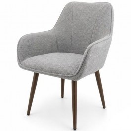 Swivel Armchair Sova Boucle 047-6251 57x55x85cm Light Grey-Brown GREY