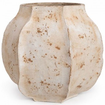 Plant Pot Raw 8-0312 40x40x40,5cm Beige Artekko