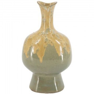 Vase Glazed C0044 14x11,5x27,5cm Green Artekko