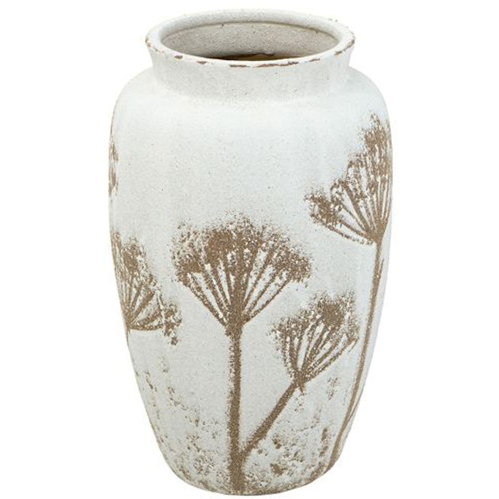 Βάζο Antique C8497 20x20x35cm White-Brown Artekko