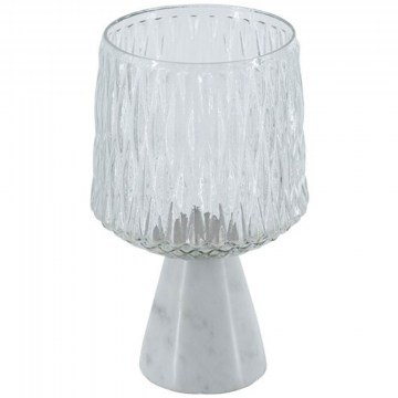 Candlestick Marble C5557 13x13x20cm Clear-White Artekko