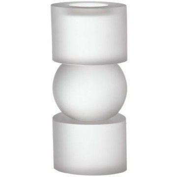 Candlestick Frosted 70366-SA 8x8x18cm Clear Artekko