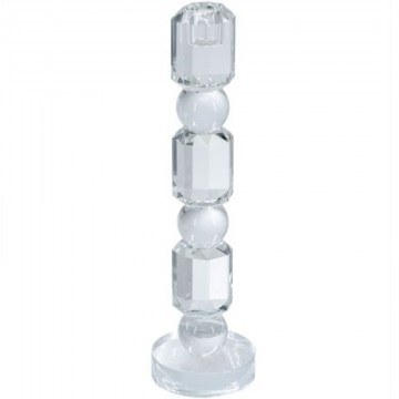 Κηροπήγιο Glassy B8599 8x8x29,5cm Clear Artekko