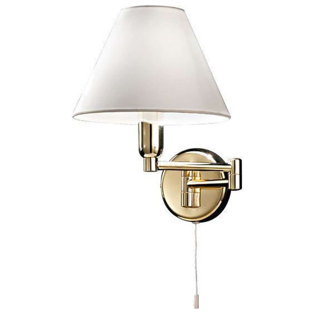 Φωτιστικό Τοίχου - Απλίκα 4016 OD 1XE14 40W 33x25cm Gold Με Αμπαζούρ White Perenz (Σετ 2τμχ)