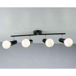Ceiling Lamp - Spot Punto SPOT-PUNTO-4 NER Adjustable 4xE27 68x14x10cm Black Intec BLACK