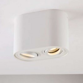 Ceiling Lamp - Spot Town I-TOWN-R2 BCO 2xGU10 18x9,5x12,5cm White Intec WHITE