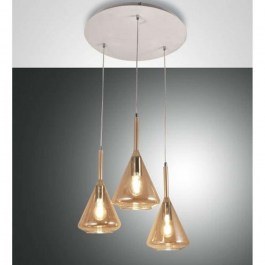 Φωτιστικό Οροφής Tris 3582-47-125 3xE27 40W Φ52 200cm Amber La Mia Luce AMBER