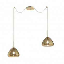 Φωτιστικό Οροφής Glow 3667-42-118 2xE27 40W Φ25cm 350cm Brass La Mia Luce BRASS