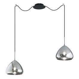 Φωτιστικό Οροφής Glow 3667-42-138 2xE27 40W Φ25cm 350cm Chrome La Mia Luce CHROME