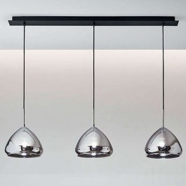Φωτιστικό Οροφής - Ράγα Glow 3667-48-138 3xE27 40W 110x200cm Chrome La Mia Luce CHROME