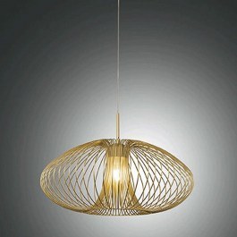 Φωτιστικό Οροφής Fassa 3706-40-225 1xE27 40W Φ60cm 200cm Gold La Mia Luce GOLD