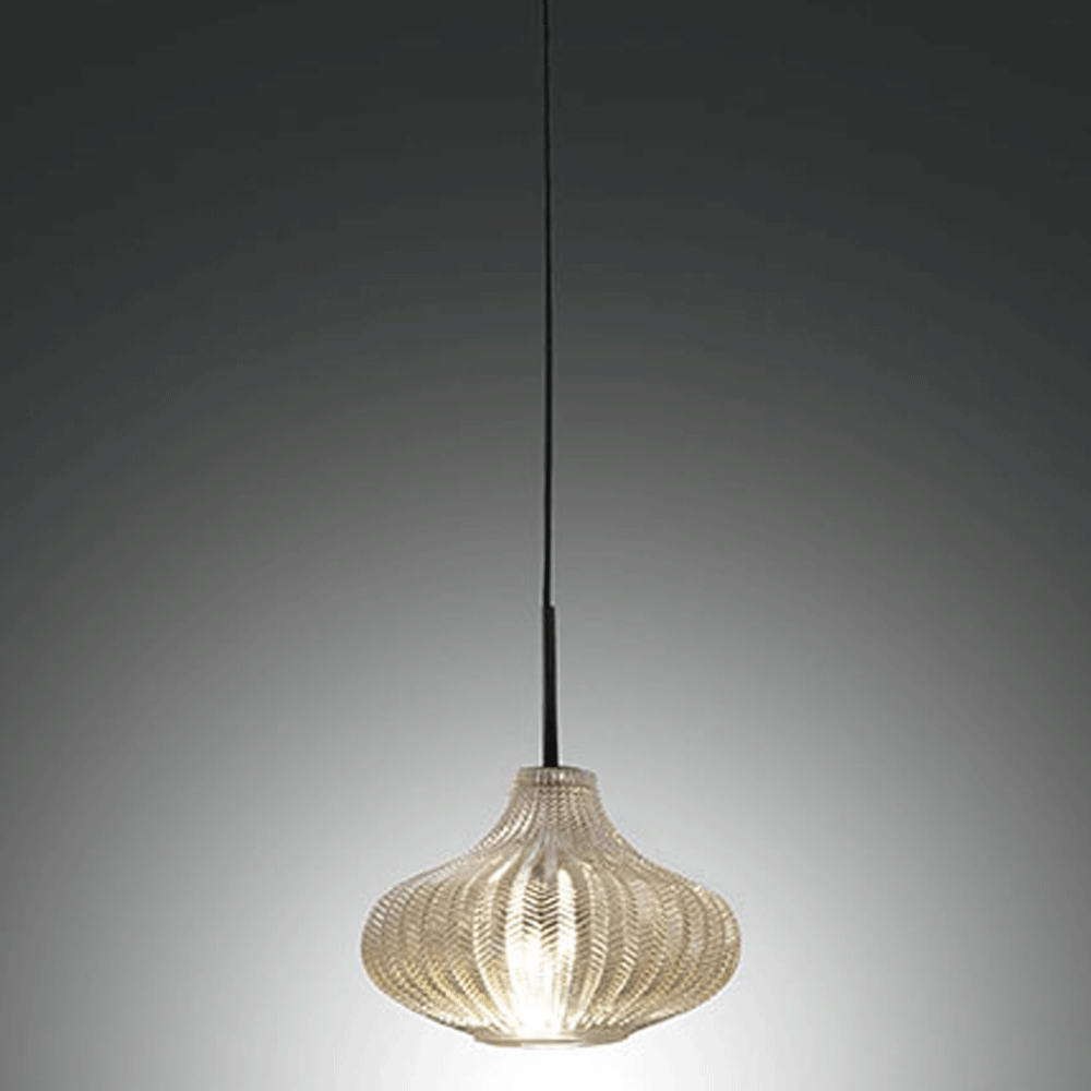 Φωτιστικό Οροφής Budelli 3723-40-167 1xE27 40W Φ26cm 200cm Champagne La Mia Luce