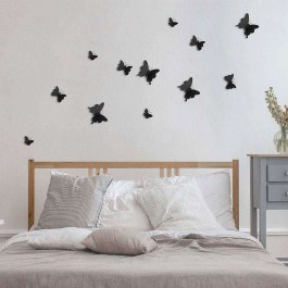 Polypropylene Wall Stickers Butterflies 3D 24002 Black Ango BLACK