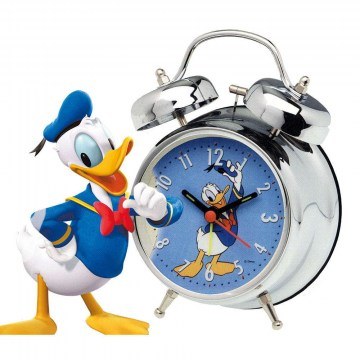 Ρολόι Με Ξυπνητήρι Donald Disney H042 17x12x6cm Από Ατσάλι Blue Ango