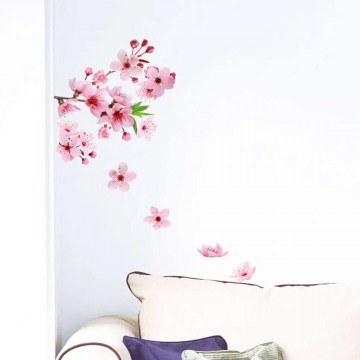 Αυτοκόλλητα Τοίχου Βινυλίου Cherry Blossom 72x58cm Pink Ango