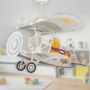 Φωτιστικό Οροφής Παιδικό Little Plane Teddy 54522 64x47x25cm E27 Beige-Yellow Ango
