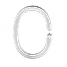 Κρίκοι Κουρτίνας Μπάνιου Duschvorhangringe 0268 12pcs Crystal Clear Kleine Wolke CLEAR