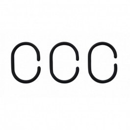 Κρίκοι Βραχίονα Μπάνιου 12τμχ No 37 Black Grekon BLACK