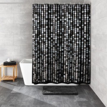 Κουρτίνα Μπάνιου Perla 7842 926 Black Kleine Wolke